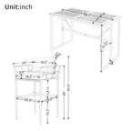 Ensemble de salle à manger d'extérieur 5 pièces en fer avec accoudoirs en bois d'acacia, idéal pour terrasse, balcon ou jardin - N/A