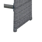 Tabouret de bar d'extérieur 6 pièces en aluminium, osier et assise en tissu rembourré, gris