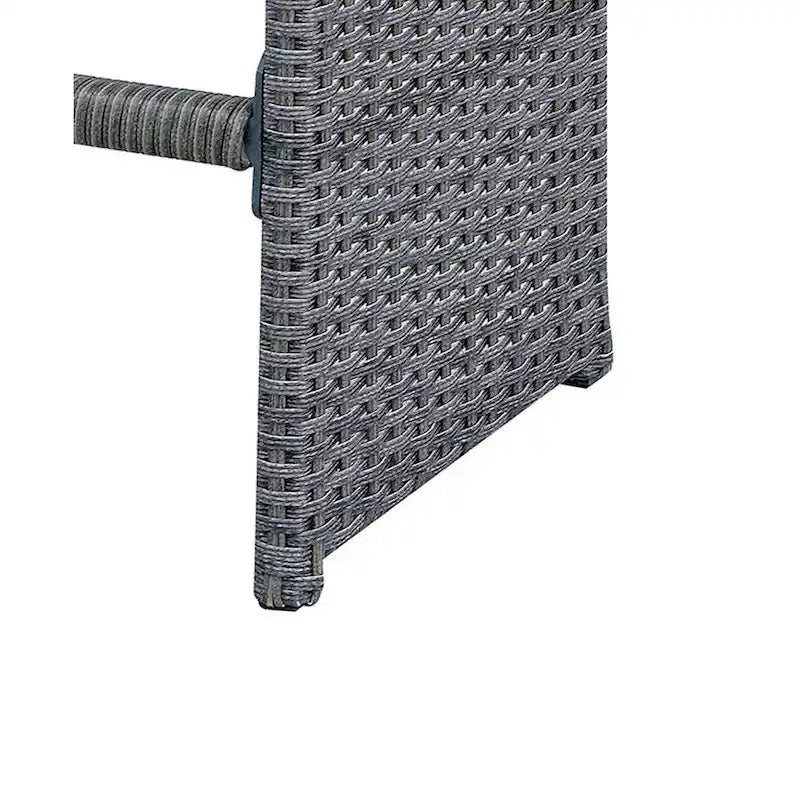 Tabouret de bar d'extérieur 6 pièces en aluminium, osier et assise en tissu rembourré, gris