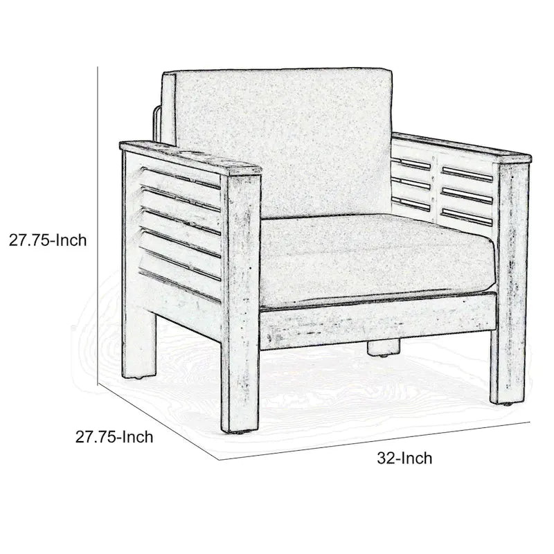 Siyal Outdoor Club, ensemble de 2 fauteuils, beige doux, bois d'acacia marron