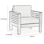Siyal Outdoor Club, ensemble de 2 fauteuils, beige doux, bois d'acacia marron