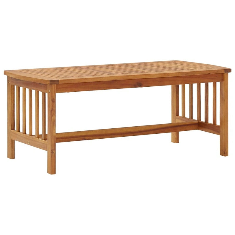 Ensemble 3 pièces de causeuse et table basse d'extérieur Mia, gris, bois d'acacia