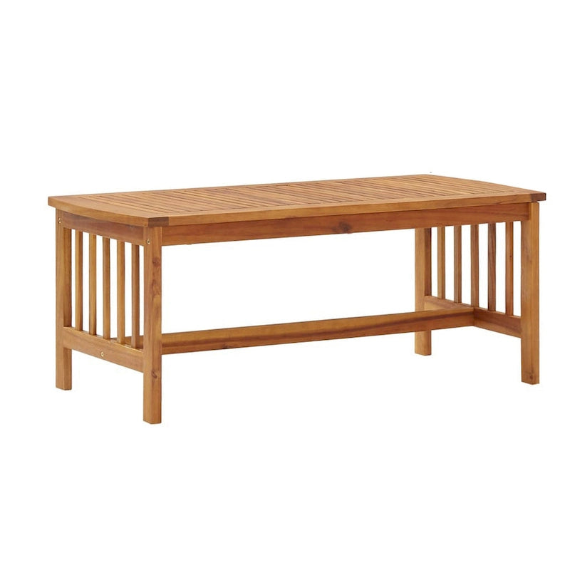 Ensemble de salon d'extérieur 5 pièces, table basse, chaises, canapé, bois d'acacia marron