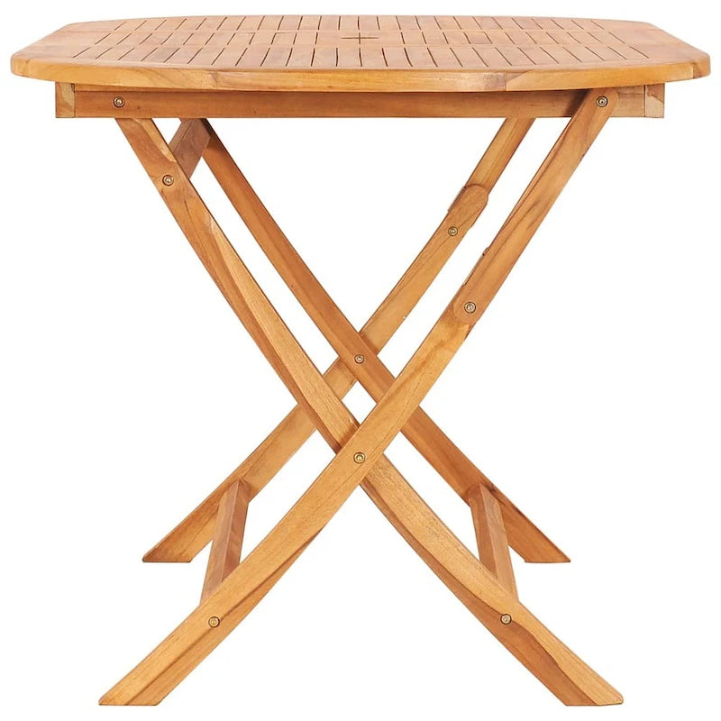 Ensemble de salle à manger d'extérieur Sam 7 pièces, 6 chaises pliantes, bois de teck marron