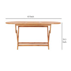 Ensemble de salle à manger d'extérieur Sam 7 pièces, 6 chaises pliantes, bois de teck marron