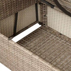 Ensemble de mobilier de patio 4 pièces, ensemble de conversation extérieur toutes saisons, canapé d'angle en osier avec ottoman et coussins