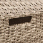 Ensemble de mobilier de patio 4 pièces, ensemble de conversation extérieur toutes saisons, canapé d'angle en osier avec ottoman et coussins