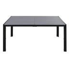 Ensemble de 7 pièces de salle à manger d'extérieur en acier, ensemble de meubles de patio toutes saisons avec table rectangulaire et 6 chaises de salle à manger