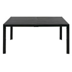 Ensemble de 7 pièces de salle à manger d'extérieur en acier, ensemble de meubles de patio toutes saisons avec table rectangulaire et 6 chaises de salle à manger