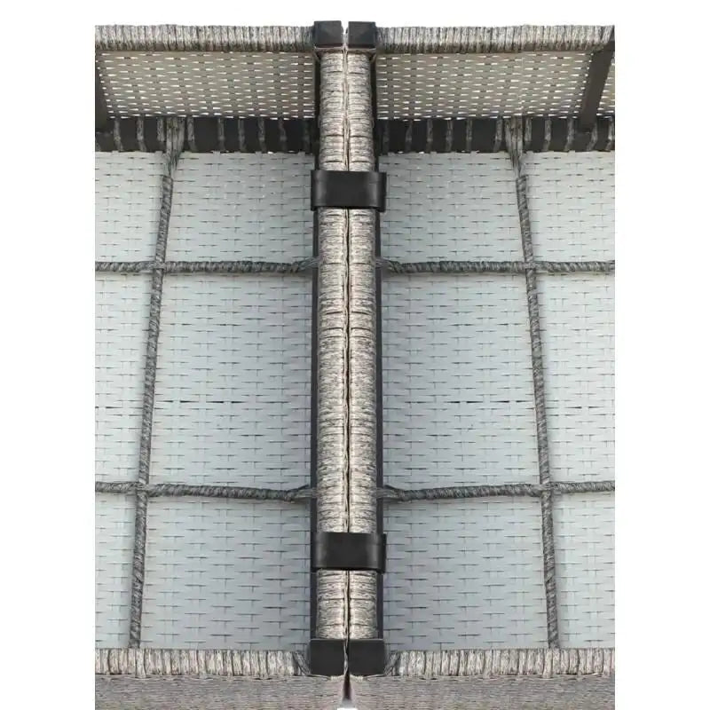 Ensemble de 7 canapés modulaires d'extérieur, ensemble de conversation en rotin PE tressé pour patio avec fauteuil et table à plateau en verre