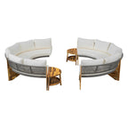Canapé d'angle extérieur 12 places avec coussins imperméables
