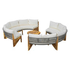 Canapé d'angle extérieur 12 places avec coussins imperméables