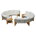 Canapé d'angle extérieur 12 places avec coussins imperméables