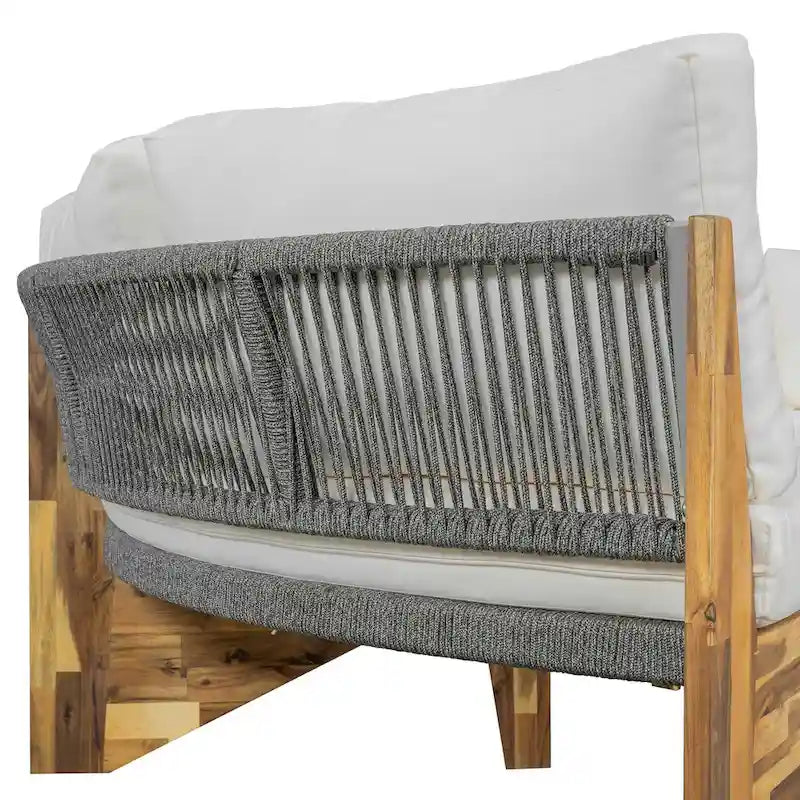 Canapé d'angle extérieur 12 places avec coussins imperméables