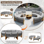 Canapé d'angle extérieur 12 places avec coussins imperméables