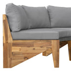 Canapé d'angle extérieur 12 places avec coussins imperméables