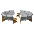 Canapé d'angle extérieur 12 places avec coussins imperméables