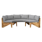 Canapé d'angle extérieur 12 places avec coussins imperméables