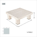 Ensemble de canapés de patio en aluminium avec coussins rembourrés en éponge et table basse