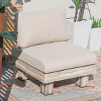 Ensemble de canapés de patio en aluminium avec coussins rembourrés en éponge et table basse