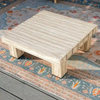 Ensemble de canapés de patio en aluminium avec coussins rembourrés en éponge et table basse