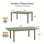Chaises et table extensible pour salle à manger d'extérieur