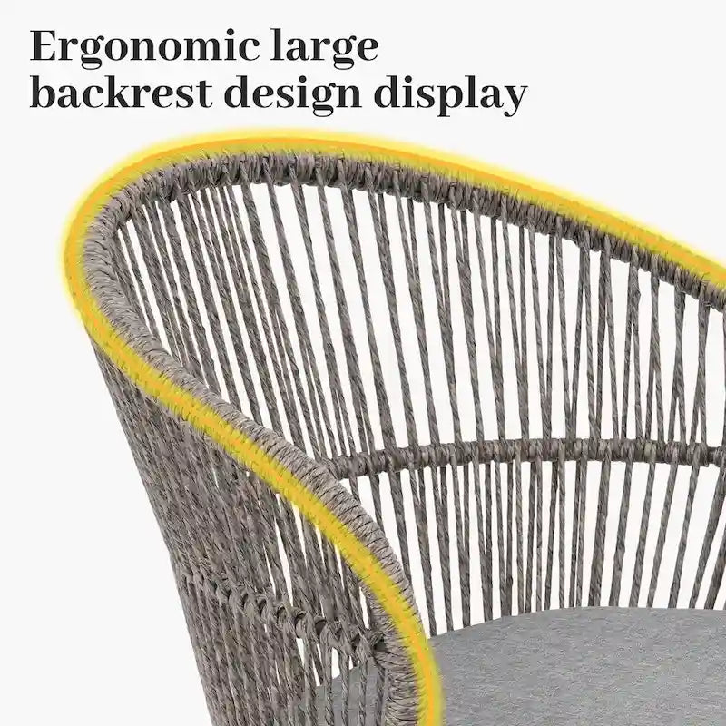 Chaises et table extensible pour salle à manger d'extérieur