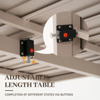 Chaises et table extensible pour salle à manger d'extérieur