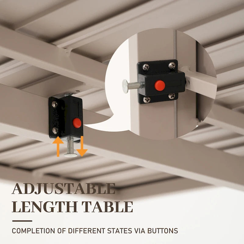 Chaises et table extensible pour salle à manger d'extérieur