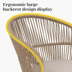 Chaises et table extensible pour salle à manger d'extérieur