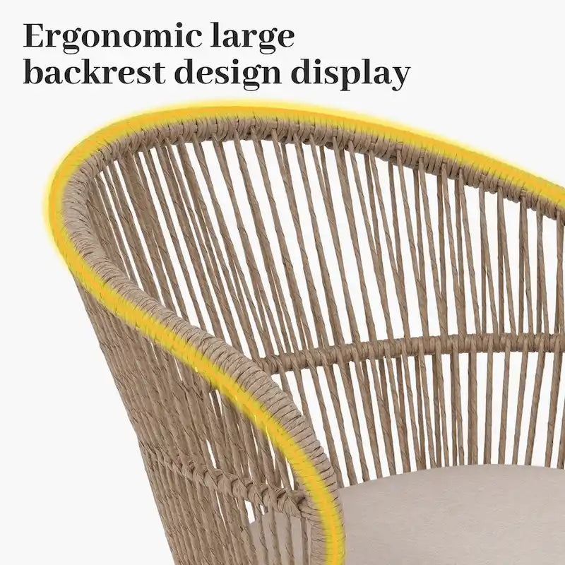 Chaises et table extensible pour salle à manger d'extérieur
