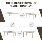 Chaises et table extensible pour salle à manger d'extérieur