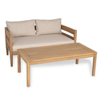 Christopher Knight Home- Ensemble de conversation extérieur Jackson en bois d'acacia courbé, 4 pièces