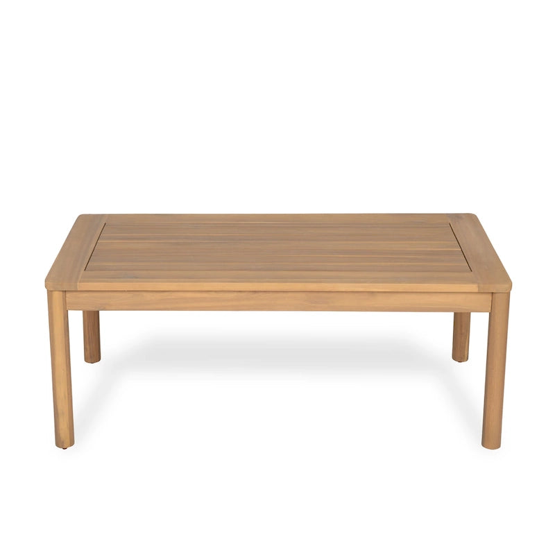 Christopher Knight Home- Ensemble de conversation extérieur Jackson en bois d'acacia courbé, 4 pièces
