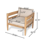 Christopher Knight Home- Ensemble de conversation extérieur Jackson en bois d'acacia courbé, 4 pièces