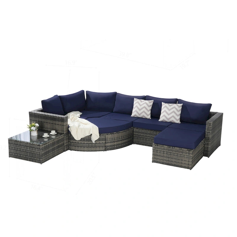 Canapé de jardin pour la détente et le divertissement au bord de la piscine