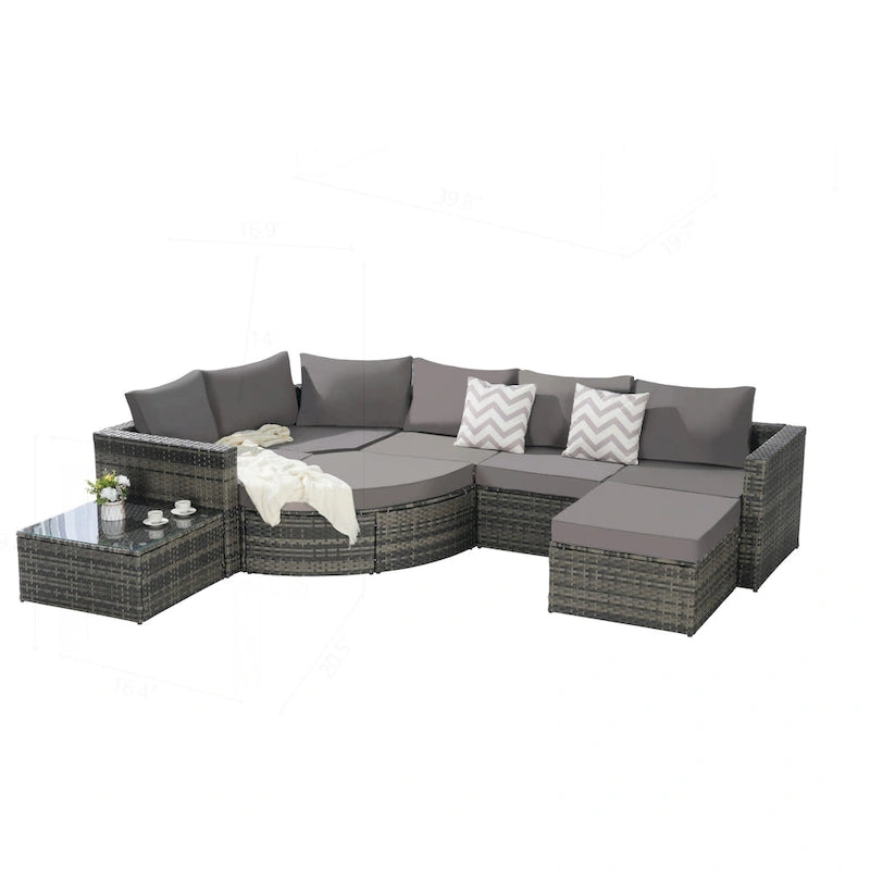 Canapé de jardin pour la détente et le divertissement au bord de la piscine