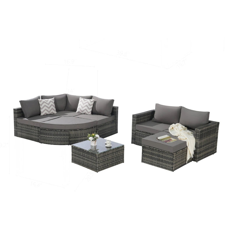 Canapé de jardin pour la détente et le divertissement au bord de la piscine