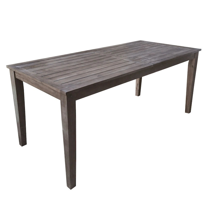 Ensemble de 7 tables et chaises d'extérieur en bois d'acacia pour patio