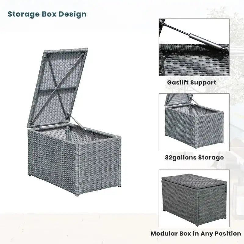 Ensemble de canapés modulaires d'extérieur semi-circulaires 10 pièces en rotin PE, personnalisable, pour conversations de jardin.
