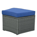 Ensemble de canapés modulaires d'extérieur semi-circulaires 10 pièces en rotin PE, personnalisable, pour conversations de jardin.