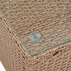 Ensemble de canapés modulaires d'extérieur semi-circulaires 10 pièces en rotin PE, personnalisable, pour conversations de jardin.