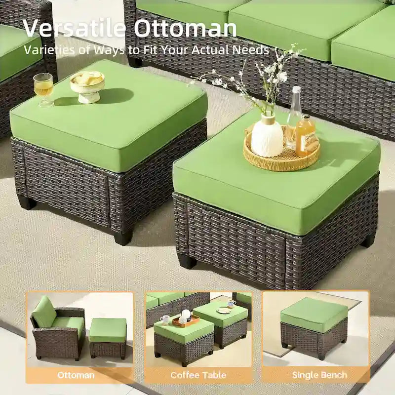 Ensemble de conversation de 7 meubles de patio XIZZI avec table de feu de 54 po