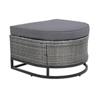 Ensemble de canapé d'extérieur modulaire 7 pièces en rotin avec table basse, combinaison libre