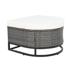 Ensemble de canapé d'extérieur modulaire 7 pièces en rotin avec table basse, combinaison libre