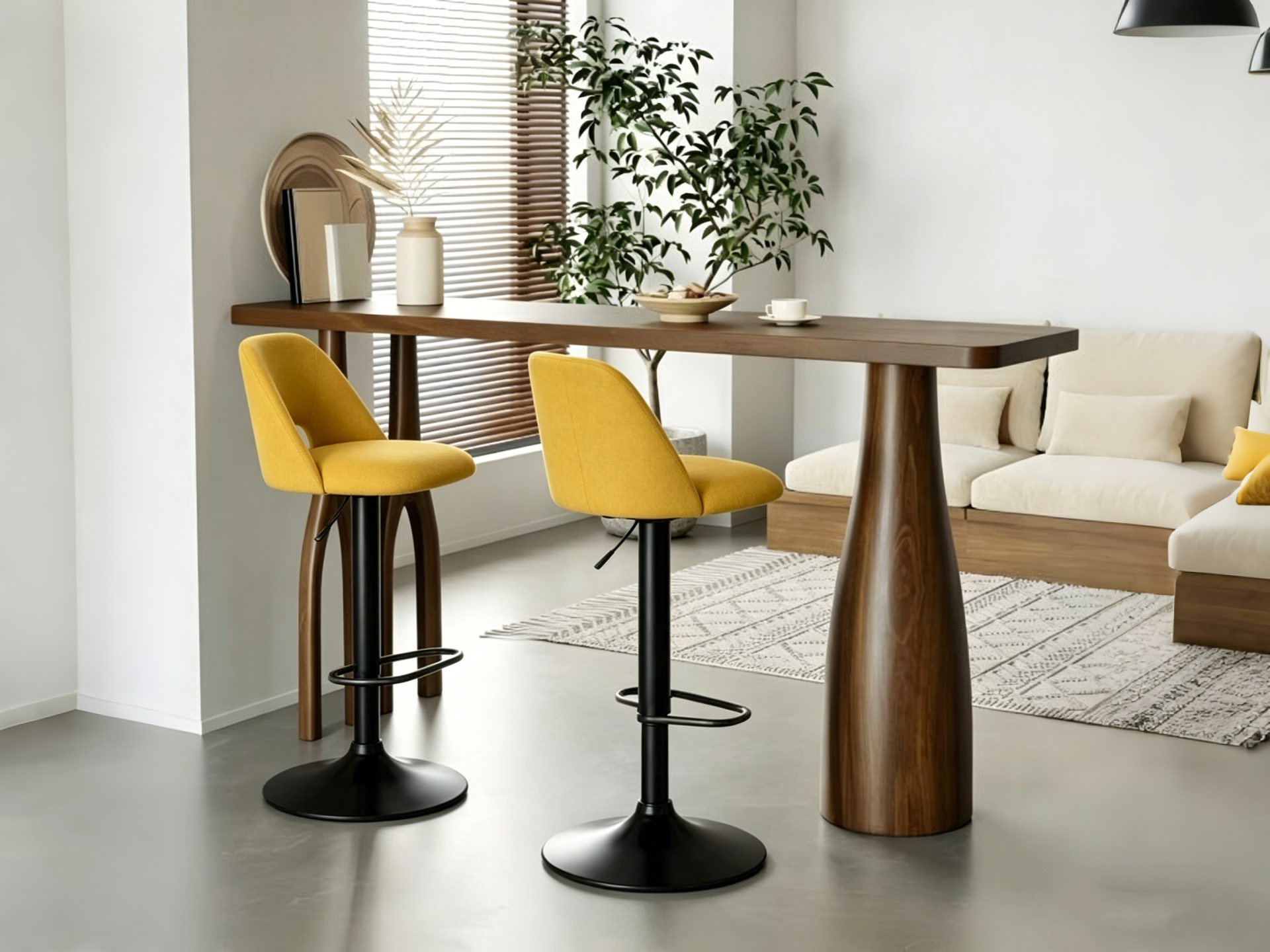 Tabouret de bar pivotant réglable en hauteur avec une base plus large de 17,7 po, en vinyle, ensemble de 2 - 32x17x17