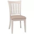 Set of 2 Bayberry Wood Dining Chairs White - Hillsdale Furniture: Bamboo-Style, Cream Upholstery, Armless