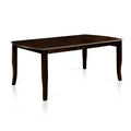 Burton Rounded Wooden Extendable Dining Table Espresso - miBasics: Seats 4-8, Transitional Style, Removable Leaf