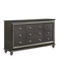 Acme Furniture Kaitlyn 9 Drawer Dresser Metallic Gray Finish