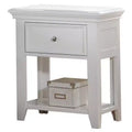 22" Lacey Nightstand White - Acme Furniture: Elegant Bedside Table with Storage, No Assembly Required